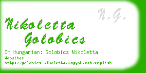 nikoletta golobics business card